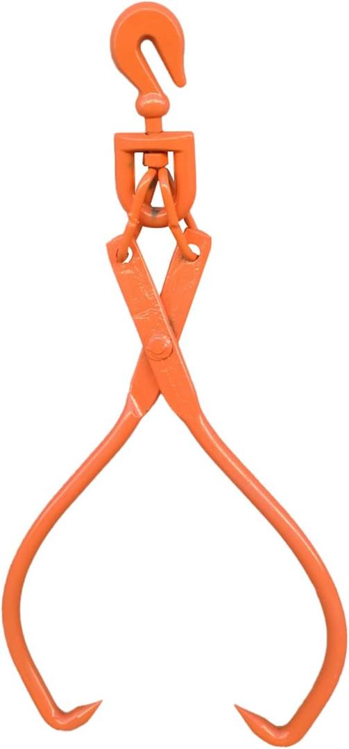 Skidding Tongs Log Lifting/Swivel Dragging Steel Tongs Log Lifting, Handling, Dragging & Carrying Tool / 18inch Jaw Opening (18"-Swivel)