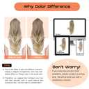 SEIKEA Versatile Drawstring Ponytail Extension, 26" Long Wavy Multi Layered Clip in Ponytail Hair Extensions Stand Up High Fake Pony Tail Soft Natural Synthetic Hairpiece for Women Brown to Blonde