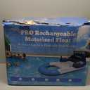 Motorized Pool Float with Canopy, Rechargeable Dual Motor Electric Lounge Raft for Pool & Lake