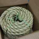 1in 50ft Twisted 3 Strand Synthetic Polypropylene Line Artificial Manila Rope Suitable for Tree Work Camping Navigation Swing