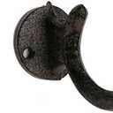 Comfy Hour Antique and Vintage Collection Cast Iron Single Coat Hook Clothes Key Hook Rack Wall Hanger - Metal, Heavy Duty, Brown, Recycled, Decorative Gift Idea