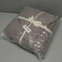 JIYUAN California King Duvet Cover Set, 3-Piece - 100% Washed Cotton, Linen-Like Soft & Breathable with Zipper Closure, Includes 104x98 Inch Cover & 2 Pillowcases, Heathered Mauve Brown