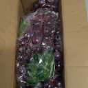 CLESDF Artificial Red Grapes, 8 Bunches Fake Lifelike Fruit Plastic Simulation Grapes for Wedding Home Kitchen Party Decor Photography Prop