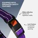CollarDirect Martingale Dog Collar Heavy Duty Nylon Slip Collars for Small Medium Large Dogs [Stainless Steel Chain and Quick Release Buckle, Reflective, Purple, S, 12"-15"]