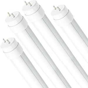 4 Pack F15T8 LED Replacement Bulb,120V,7W,5000K Daylight White,F15T8 LED Rotatable End Caps,Frosted Cover,18 Inch Led Bulb