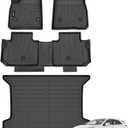 Jenofa-Floor Mats for Cadillac XT5 2025-2017 Car Mats Cargo Mat Fit Cadillac XT5 All Weather Non-Slip Waterproof Durable TPE Rubber High Edge Protection Floor Liner Accessories Full Set 2024