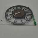 Large Wall Clock for Living Room Decor, 14 Inch Non Ticking Silent, Battery Operated Modern Vintage Oversized Wall Clock for Bedroom Kitchen (Dark Brown - Arabic Numbers)