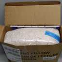 Blissful Diary Reading Pillow for Sitting in Bed, Flannel Back Pillow Bed Sitting Up for Adult & Children, Backrest Cushion for Sit Up in Couch or Floor, Dorm Essentials, Cream White, Size: Standard(18inch)