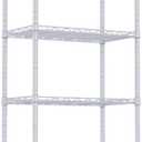 REGILLER 6 Wire Shelving Steel Storage Rack Adjustable Unit Shelves for Laundry Bathroom Kitchen Pantry Closet(Silver,11.7" D x 21.4" W x 63" H)