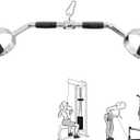 LAT Pulldown Bar Press Down Bar Heavy Duty Cable Machine Attachments V-Shaped Bars with Rubber Handgrips for Gym Home
