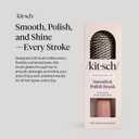 Kitsch Smooth & Polish Brush Dual Bristle Detangler Brush, Shine & Frizz Control Vegan Boar & Nylon Hair Brush with Cushioned Pad for Scalp Massage Hair Care Tool for All Hair Types - Terracotta