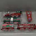 Lionel North Pole Express Battery O Gauge Toy Train Set with Remote, Locomotive, Train Cars, & Track with Authentic Train Sounds, Lights, & Water Vapor Smoke Effects for Kids 4+