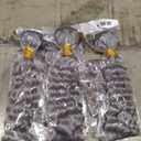 26 28 30 inch Silver Bundles Human Hair Grey Bundles Gray Deep Wave Bundle Silver Wet and Wavy Bundle