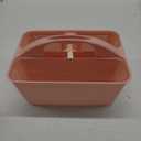 UUJOLY Plastic Portable Shower Caddy Basket Bucket, Cleaning Shower Basket with Handle Compartments Storage Basket Organizer for Bathroom Kitchen College Dorm Sink, Pink