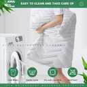 Unilibra King Size Waterproof Mattress Pad Rayon Made from Bamboo, Quilted Breathable Mattress Protector, 6''-25'' Deep Pocket Fitted Mattress Cover White