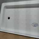 RecPro RV Shower Pan | 36" x 24" x 5" Right Drain in White | RV Shower Base | Camper Shower Pan