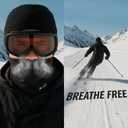 ISQ Winter Warm Neck Gaiter Soft Wool Neck Warmer Outdoor Riding Windproof Balaclava Face Mask Suitable for Men and Women (Black)