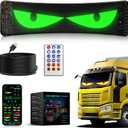 LED Eyes for Car Windshield, 1Pc 13.78"3.94" Devil Eyes Light, Flexible Programmable LED Display for Cars & Trucks, Custom Scrolling Screen for Lightride Eyes, Car Sign & Advertising