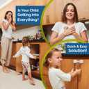 Child Safety Strap Locks (10 Pack) Baby Locks for Cabinets and Drawers, Toilet, Fridge & More. 3M Adhesive Pads. Easy Installation, No Drilling Required, White/Gray