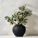 8.3 Matte Black Ceramic Vase Modern Rustic Decorative Vase for Pampas Grass, Flowers & Greenery Small Round Table Centerpiece for Living Room, Entryway, Shelf Decor