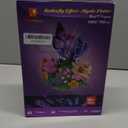 JMBricklayer Butterfly Building Set with Light for Adults, Botanical Flowers Collection Building Blocks Set, Creative Birthday Valentine's Day Gift for Women Mom Girlfriend Wife