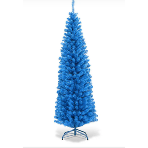 6 Feet Unlit Artificial Christmas Halloween Pencil Tree with Metal Stand