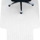 NINJA Easy Glide Office Chair Mat for Carpet Floors, Strong Slip Resistant Under Desk Floor Protector, Stay in Place Plastic Computer Mats for Rolling Work and Gaming Chairs, 29x47 Inch, Clear Lip