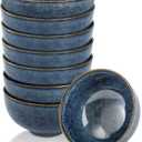 ZOOFOX Set of 8 Small Bowls, 10 Ounce Ceramic Bowls for Side Dishes, Reactive Glazed Serving Bowls for Rice, Cereal, Ice Cream, Condiments, Snacks