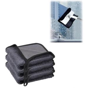 Shiny Towel Wipes Cleaning Cloths 3pcs Replacement Microfiber Towel for Disposable Dust Mop, Super Absorbent Shiny Shower Wipes Cleaning Cloths for Window Bathroom Car Mirror (3pcs Squeegee Refill)