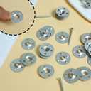 200 Pcs Foam Board Fasteners Kit, Foam Board Fasteners Washers Installation, 1-1/8 Inch Metal Washers and Stainless Steel Screws for Fixing Fastening Installation, Fastener Kit Board Hardware Set