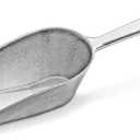 New Star Foodservice 34660 One-Piece Cast Aluminum Flat Bottom Bar Ice Flour Utility Scoop, 4-Ounce, SIlver
