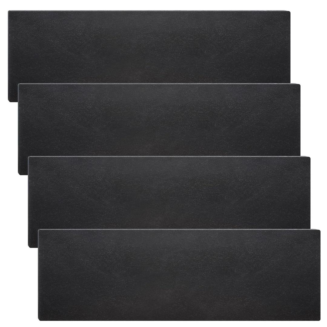 Rocaris 4 Pcs 4 X 12 X 1/4 Inch A36 Steel Plate Hot Rolled, Steel Base Plate for Construction Boards, Structure Support, Weldable Square and Industrial