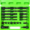 18-Piece Impact Socket Extension Set - 1/4" 3/8" 1/2" Drive Socket Extension Bars, Includes Ratchet Extension Set, Socket Adapter Set, Swivel Universal Joints & Impact Coupler, CR-V Steel