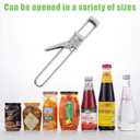 2 x Jar Opener, Adjustable Jar Lid Opener Multifunctional Can Opener Stainless Steel Can Opener Manual Glass Jar Opener Bottle Opener Easy Jar Opener for Seniors Kitchen Gadgets