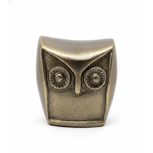 HD Designs Aluminum Owl Gold 3.6 Inches Home Decor Desk Table Shelf Figure