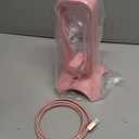 Tilted Nation Cute Headphone Stand Pink | Headset Stand with RGB, Mouse Bungee Holder, and 2 Port USB Hub Charger - Desk Gaming Accessories