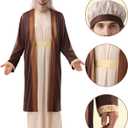 Spooktacular Creations Halloween Adult Bible Costume, Biblical Robe, Halloween Costumes for Men 2025 (Brown, M)