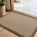 Color&Geometry Handwoven Jute Entry Rug - Natural Textured Front Door Mat 24"x36", Non-Slip Durable & Eco-Friendly Doormat for High-Traffic Entrance, Rustic Farmhouse Welcome Mat, Jute Tan
