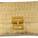 Verdusa Women's Clutch Evening Bags Trendy Envelope Handbags Metallic Purses Formal Wedding (Gold)