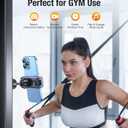 Coolpow Magnetic Phone Holder for GymStrong Magnets Tripod Mount Ring Gym Magnetic Phone Holder Attach to Metal Surface, Gym Accessories for Mothers Gift Essentials for All Smartphones 4.7-7"