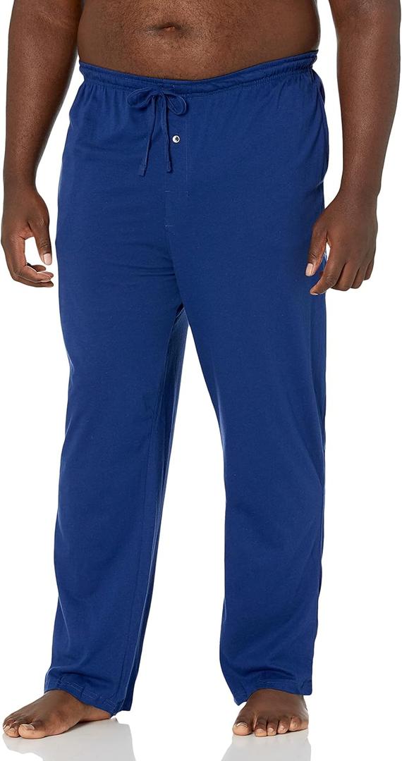 Amazon Essentials Men's Cotton Knit Pajama Pant (XX-Large, Blue)