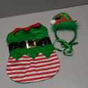 Abbylike Christmas Dog Elf Costume Outfit & Headband with LED Light Cat Costume Clothes for Small Medium Large Dogs(Small)