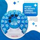 Monthly Pill Box by MEDca - Smart Prescription Organization with Multiple Daily Doses Section, Removable Compartments Perfect for Travelling
