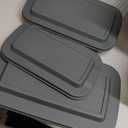 8-Piece Deep Glass Baking Dish Set with Plastic lids,Rectangular Glass Bakeware Set with Lids, Baking Pans for Lasagna, Leftovers, Cooking, Kitchen, Freezer-to-Oven and Dishwasher, Gray