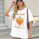 Country Music Shirts for Women Vintage Concert Shirt New Album Tshirt Music Lovers Gifts Tee Oversized Short Sleeve Tops (White, XL)