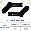 COOVAN Mens Dress Socks Bamboo Rayon Crew Business 6 Pairs Soft Thin Lightweight Socks for Men (Small-Medium)