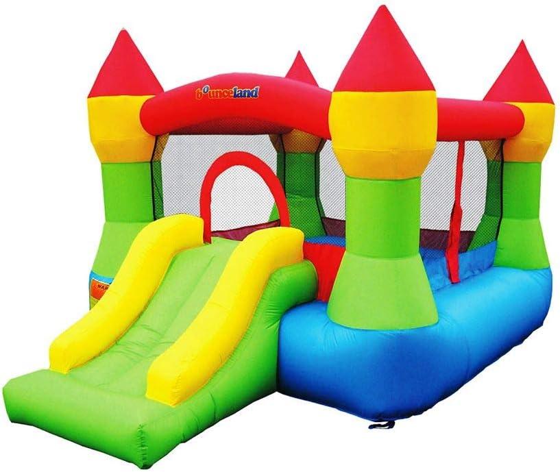 Bounceland Bounce House Castle with Basketball Hoop Inflatable Bouncer, Fun Slide, Safe Entrance Opening, UL Certified Strong Blower Included, 12 ft x 9 ft x 7 ft H