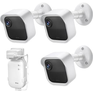 Blink Outdoor Camera Wall Mount Compatible with 2K+ & 4th Gen,3 Pack Weatherproof Protective Housing,360 Degree Adjustable with Blink Sync Module Core Outlet Mount for Blink Camera System