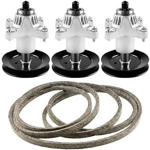 Spindles Assembly 618-04608 618-0671918-0671, 54” Mower Deck Spindles Pulleys Rebuild Kit Compatible with Cub Cadet GT1554 LGT1054 MTD GT2550, with Belt 754-0642 954-0642