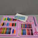 homicozy Art Supplies, Mermaid Drawing & Coloring Set with Crayons, Colored Pencils, Markers, Sketchbook, Watercolor Cakes, Stencils, Arts and Crafts Painting Kit for Kids Ages 4-10, Girls Boys Gift